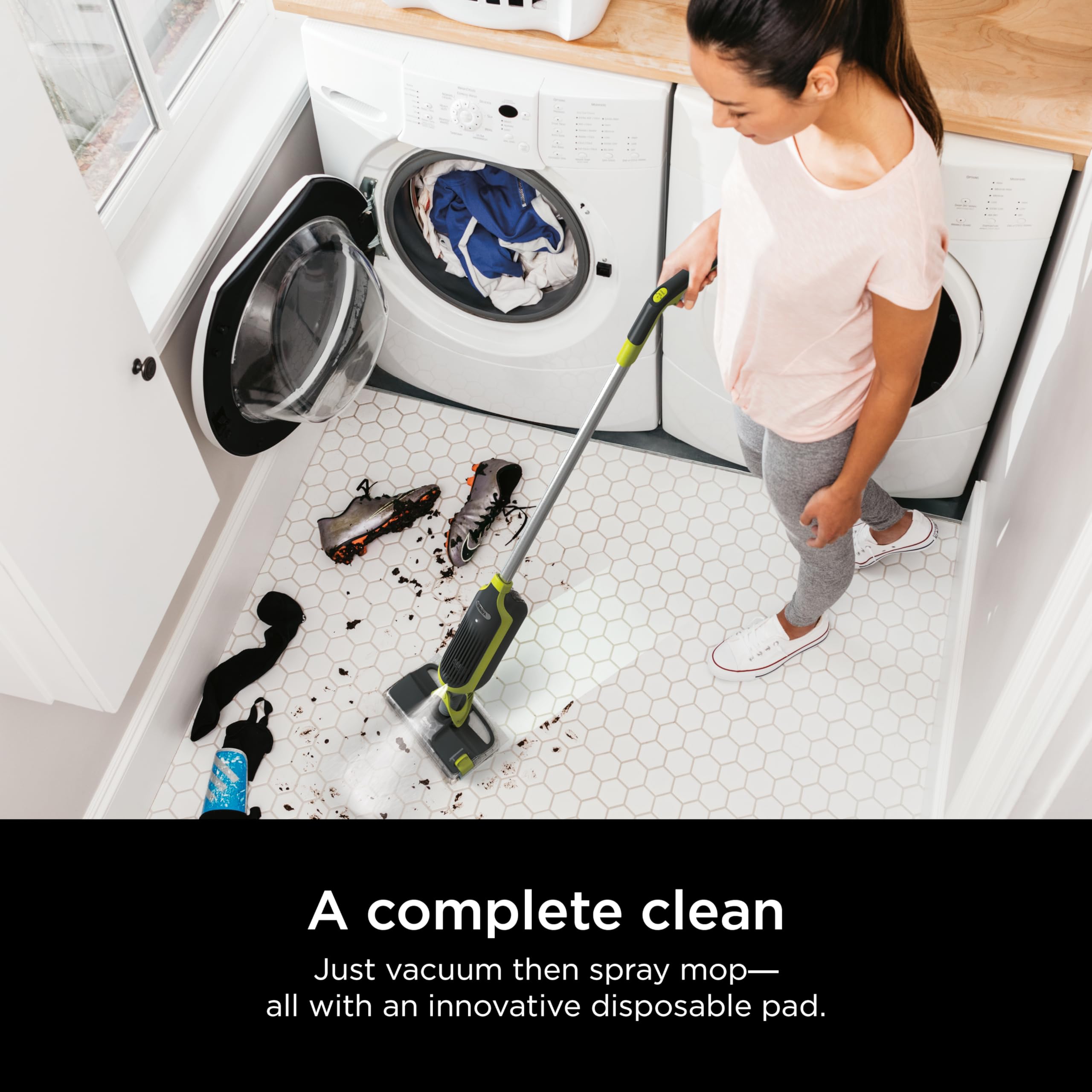 Shark VACMOP no-touch disposal keeps hands clean between pad changes