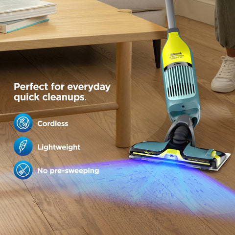 Shark VACMOP Reveal kit contents including pads and cleaning solution