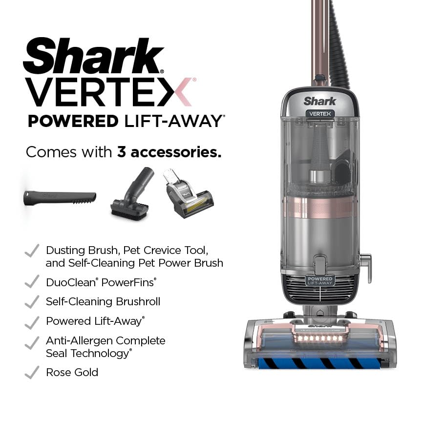 Shark Vertex 1-quart dust cup supports longer, uninterrupted cleaning sessions.