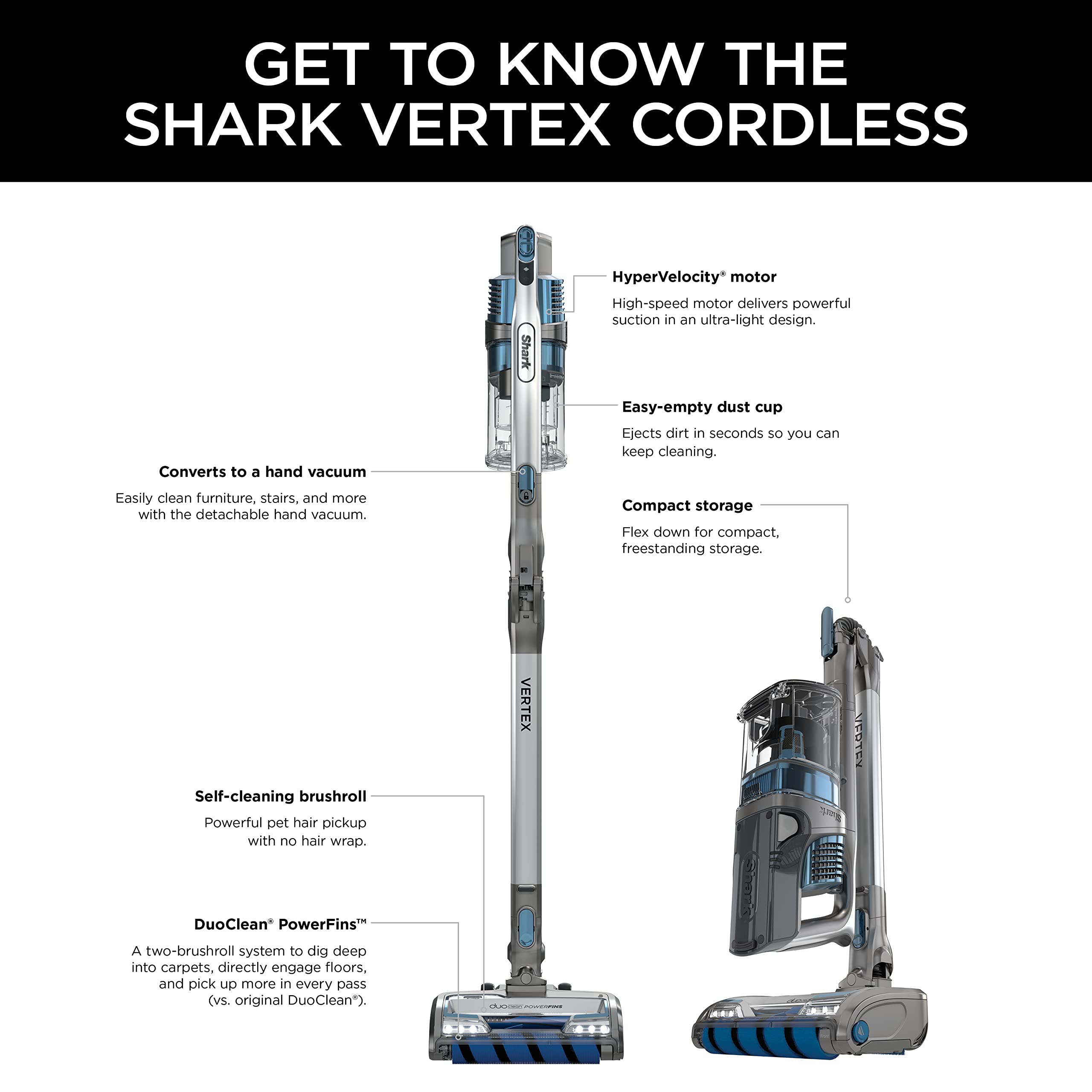 Shark Vertex pet multi-tool handles pet messes effectively