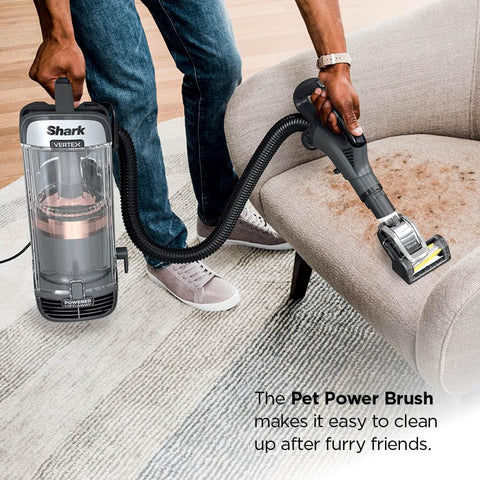 Shark Vertex pet crevice tool reaches tight corners and gaps.