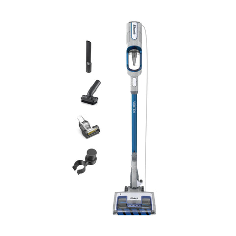 Shark Vertex UltraLight self-cleaning brushroll removes hair for easy cleaning on carpets and floors.