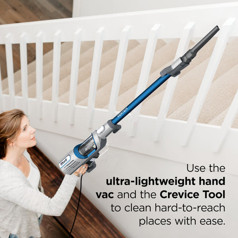 Shark Vertex UltraLight swivel steering for easy maneuvering around furniture.