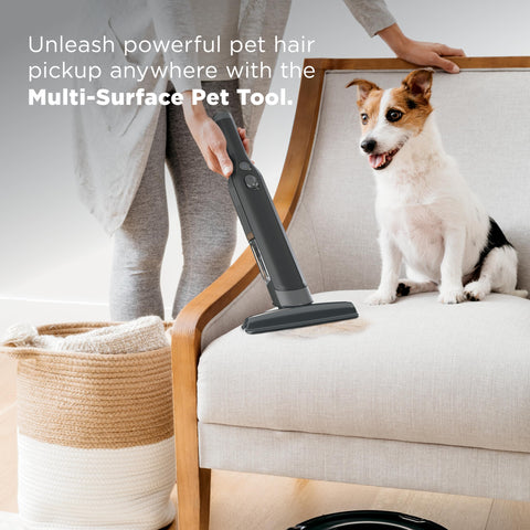 Shark WANDVAC charging dock provides quick recharging between tasks.