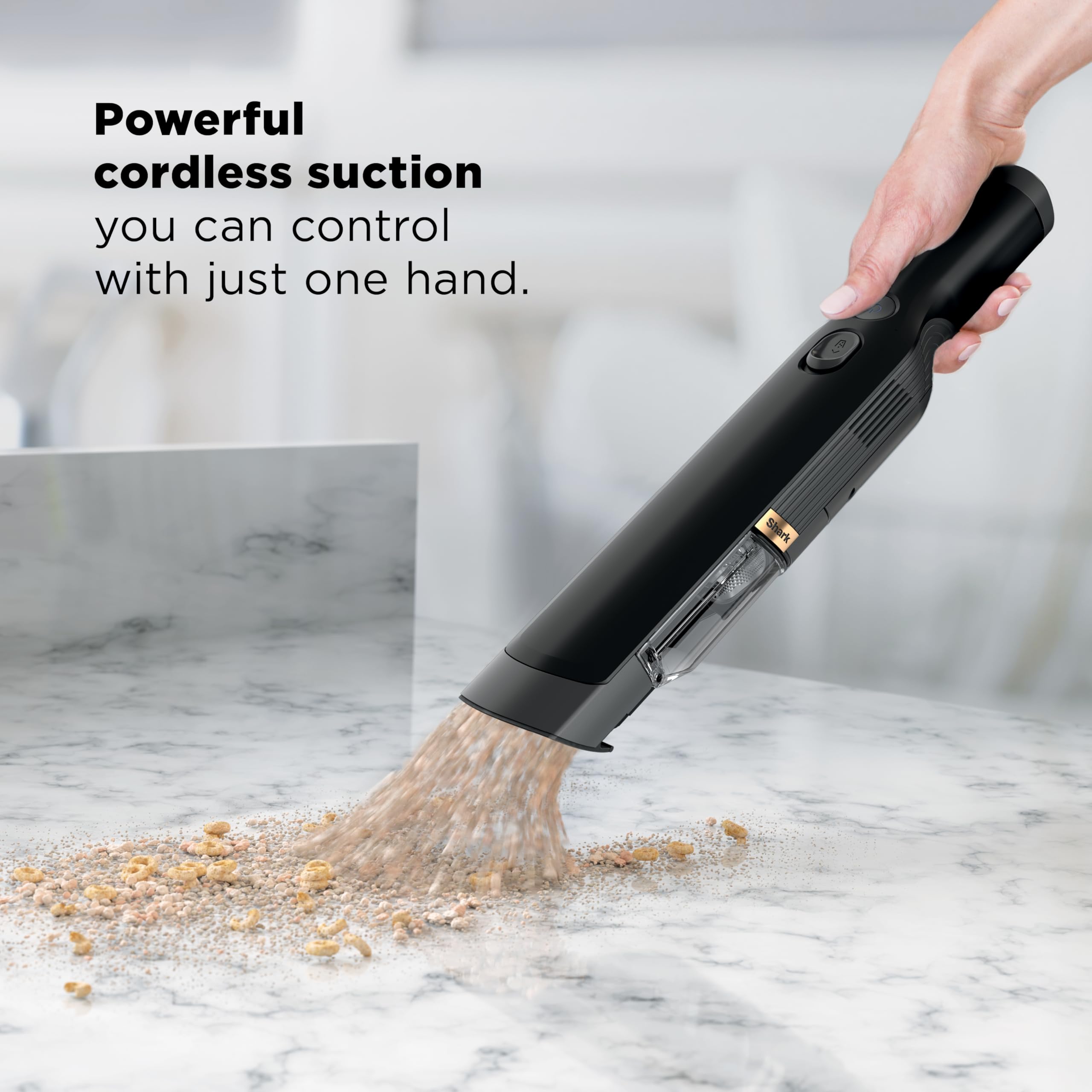 Shark WANDVAC pet hair tool targets upholstery and carpets for efficient pickup.