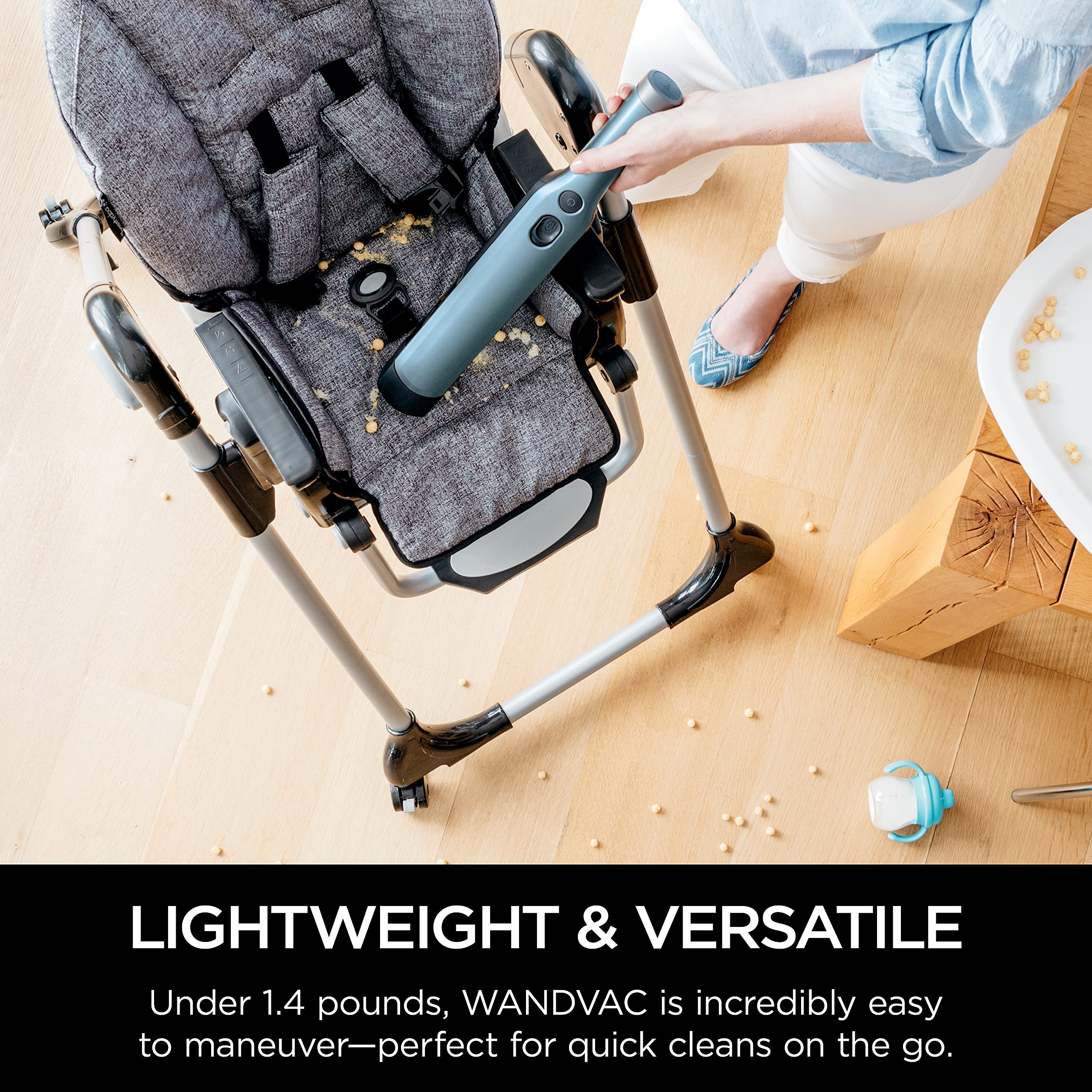 Shark WANDVAC with one-touch empty button for simple debris disposal