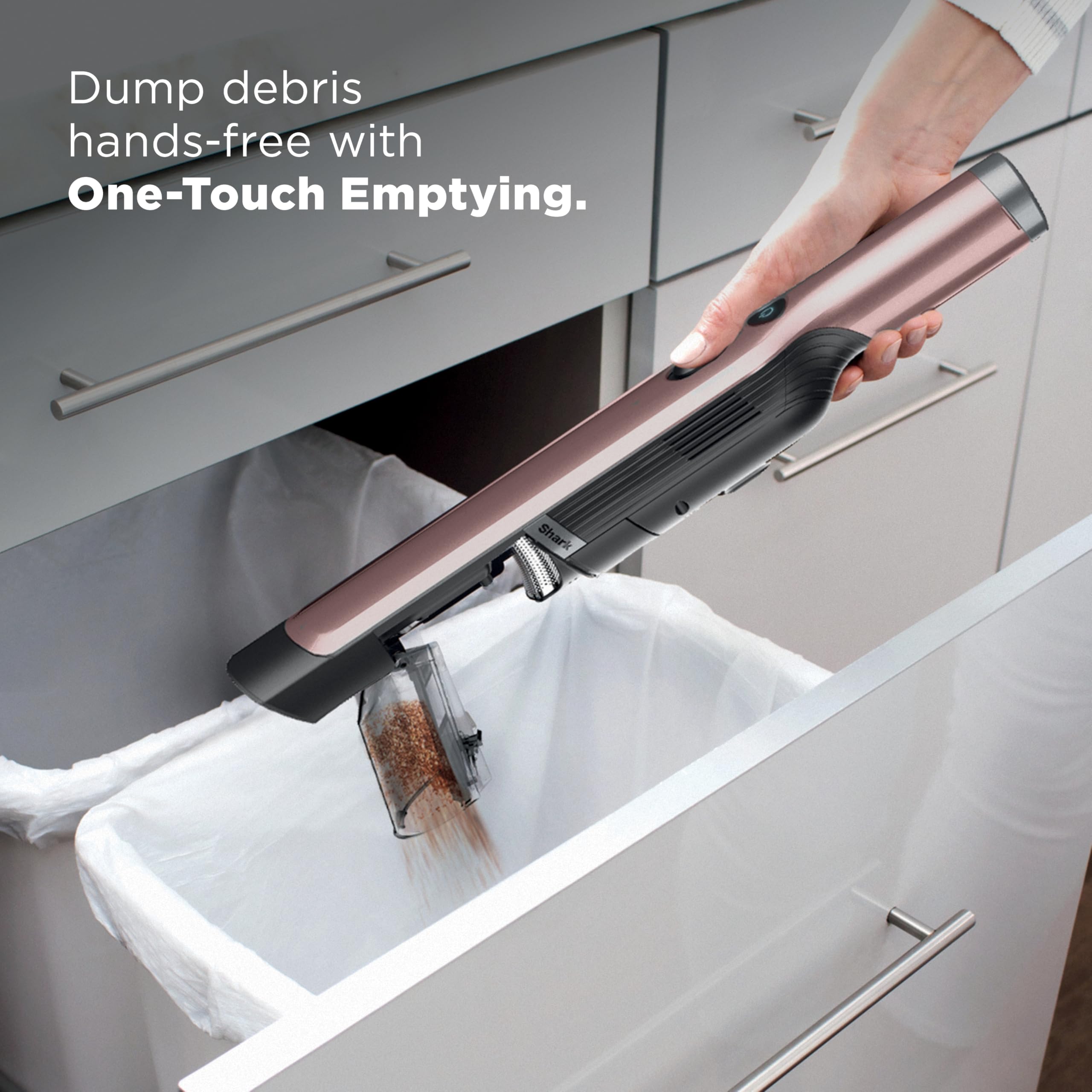 Shark WANDVAC ergonomic handle provides comfortable, controlled cleaning.