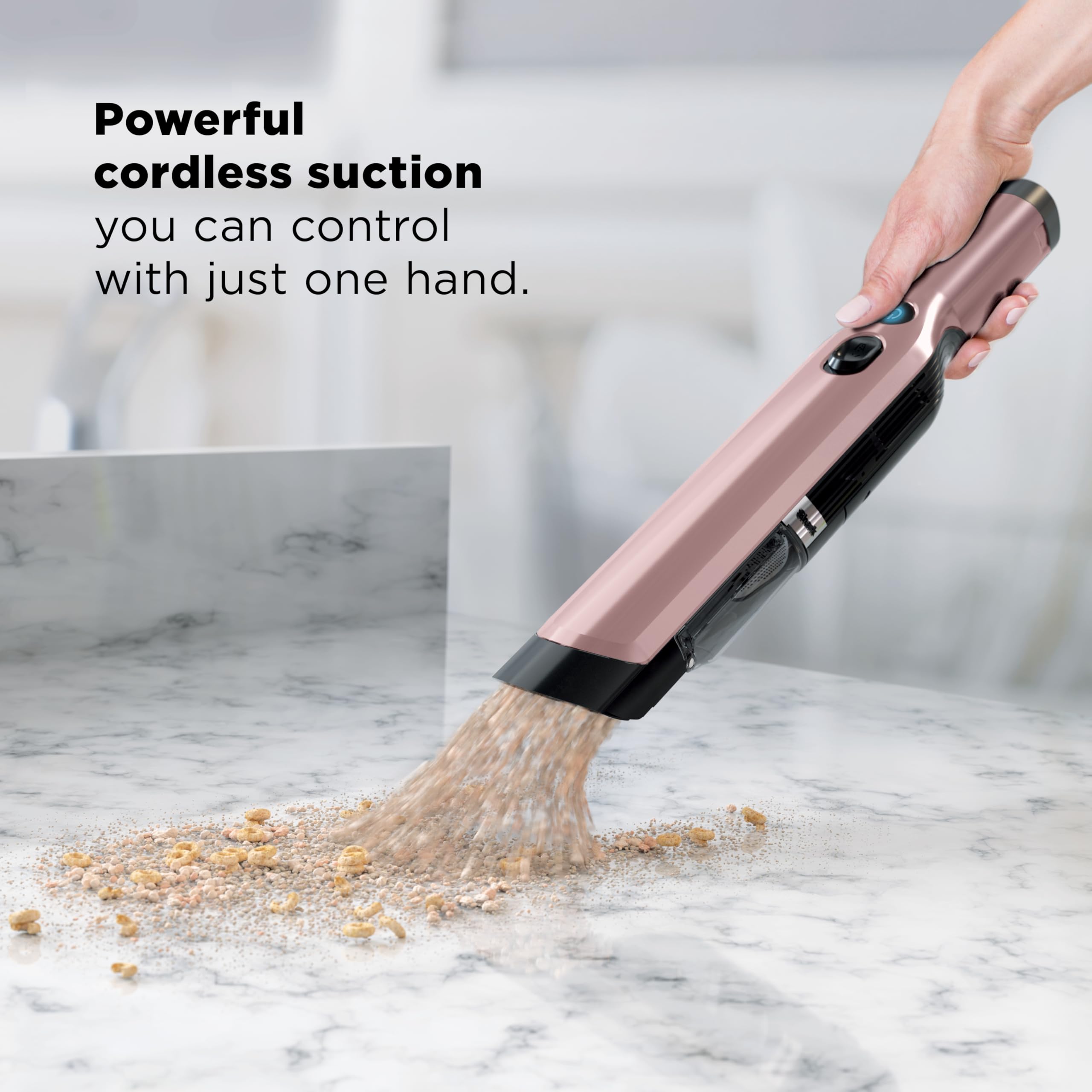 Shark WANDVAC multi-surface tool handles upholstery and pet hair with ease.