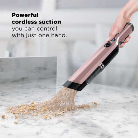 Shark WANDVAC multi-surface tool handles upholstery and pet hair with ease.