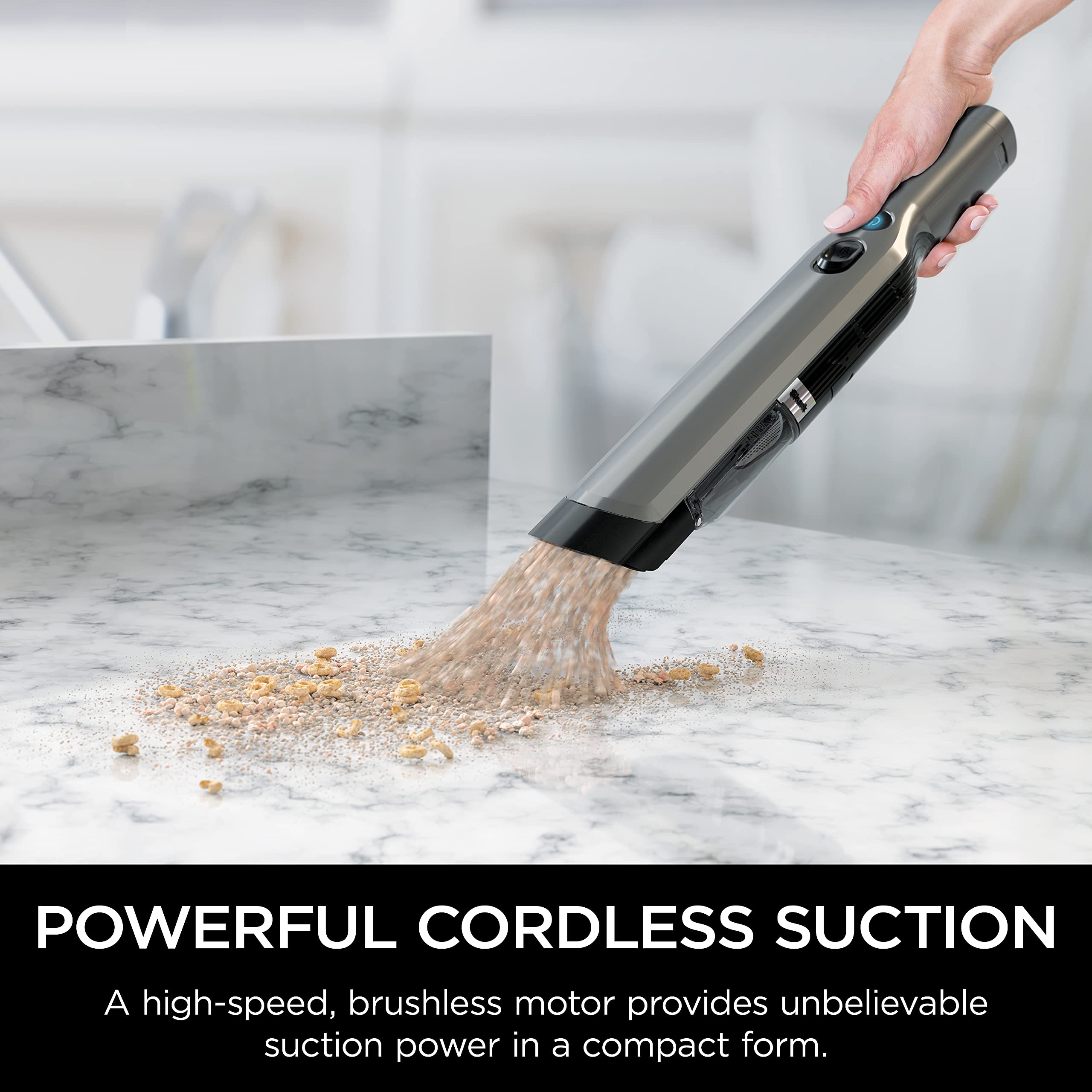 Shark WV201 Wandvac brushless motor close-up showing powerful suction potential