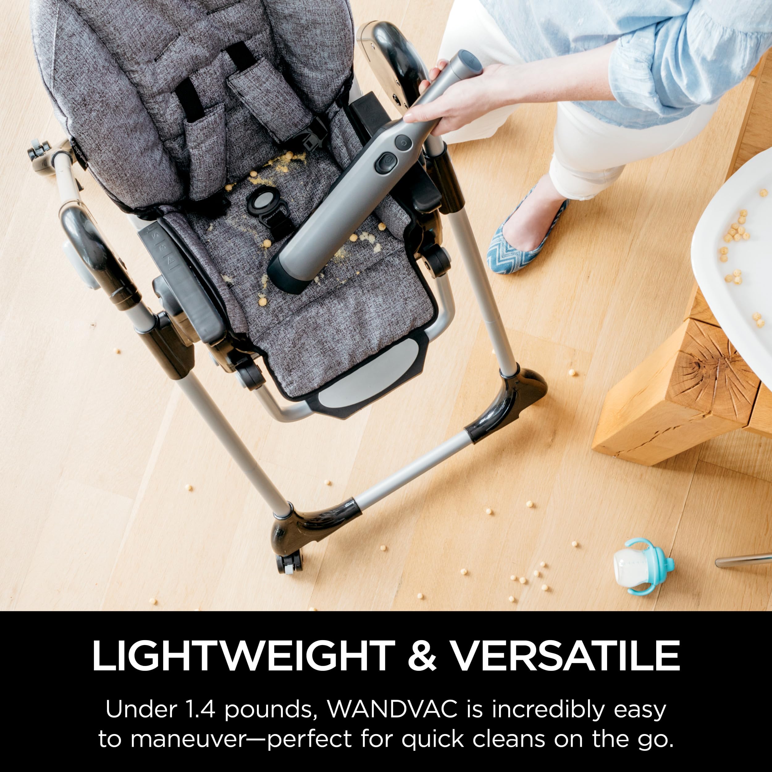 Shark WV201 Wandvac detachable dust cup demonstrated for easy emptying