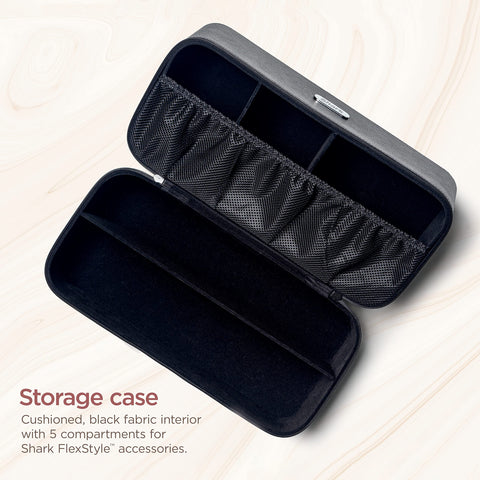 Shark XHD400SAC vegan leather exterior adds stylish travel protection.