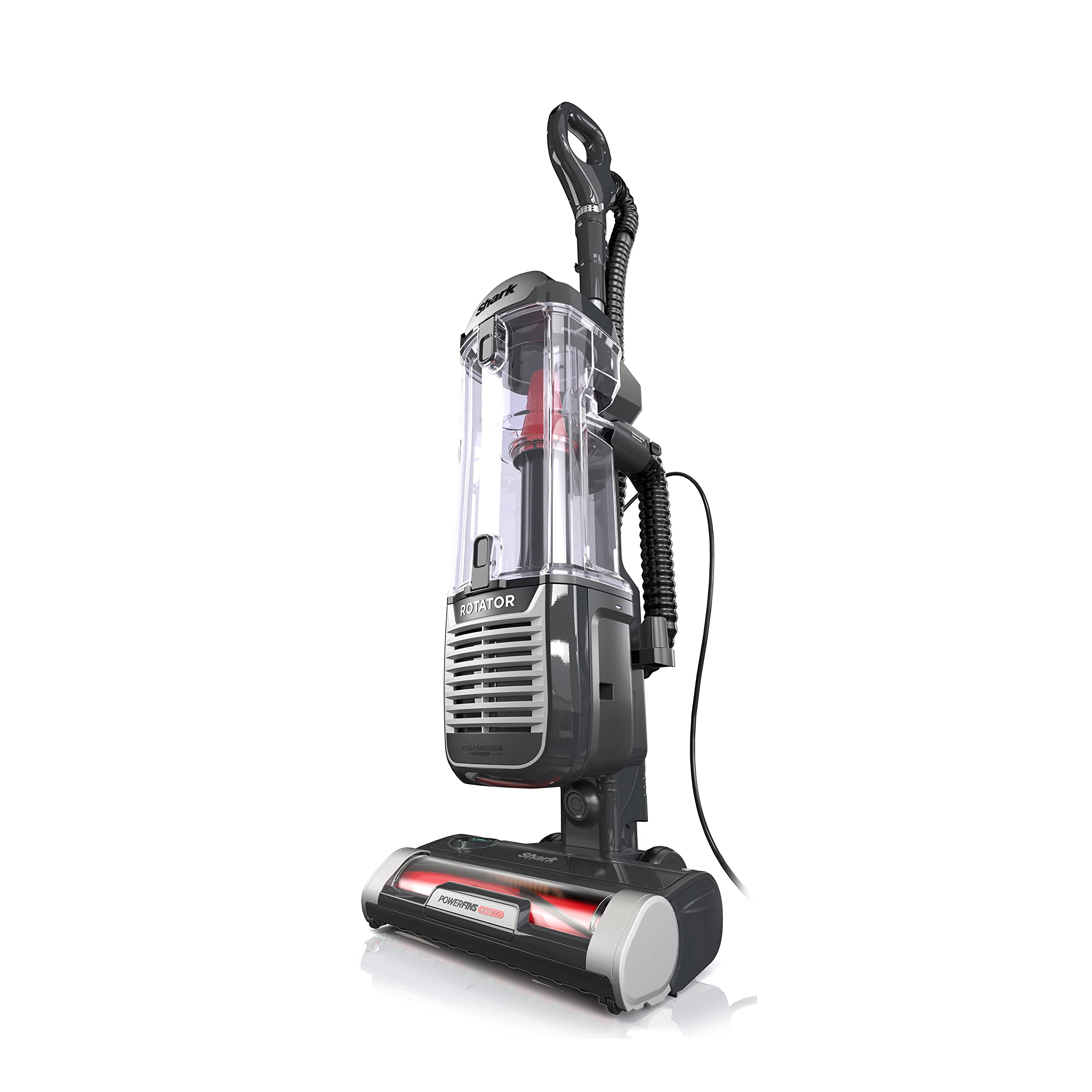Shark ZU102 PowerFins HairPro brushroll grips pet hair on carpets and floors.