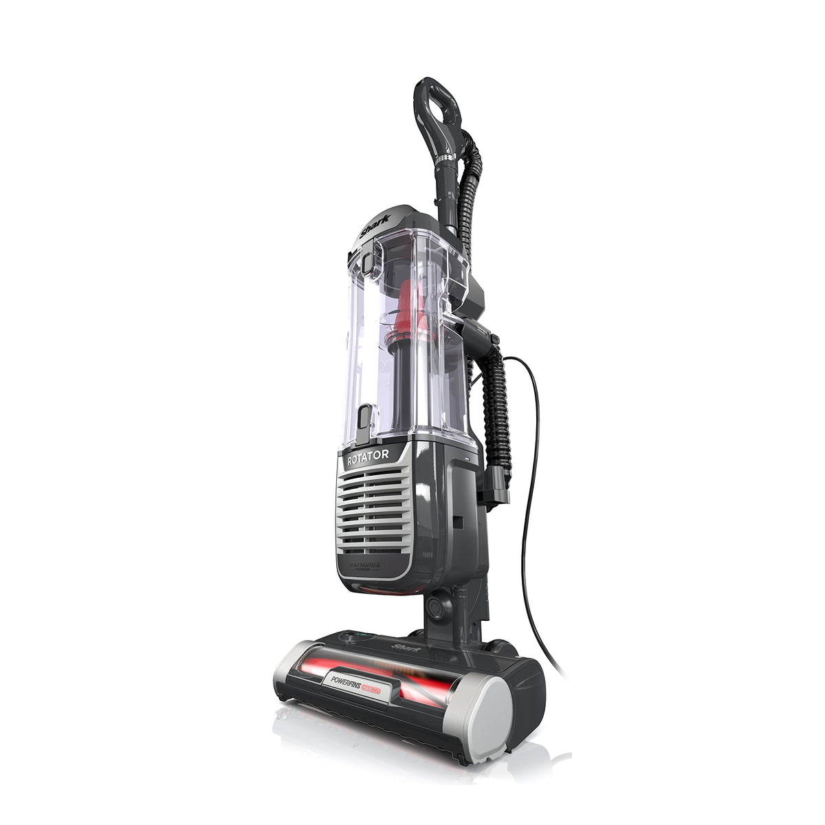 Shark ZU102 PowerFins HairPro brushroll grips pet hair on carpets and floors.