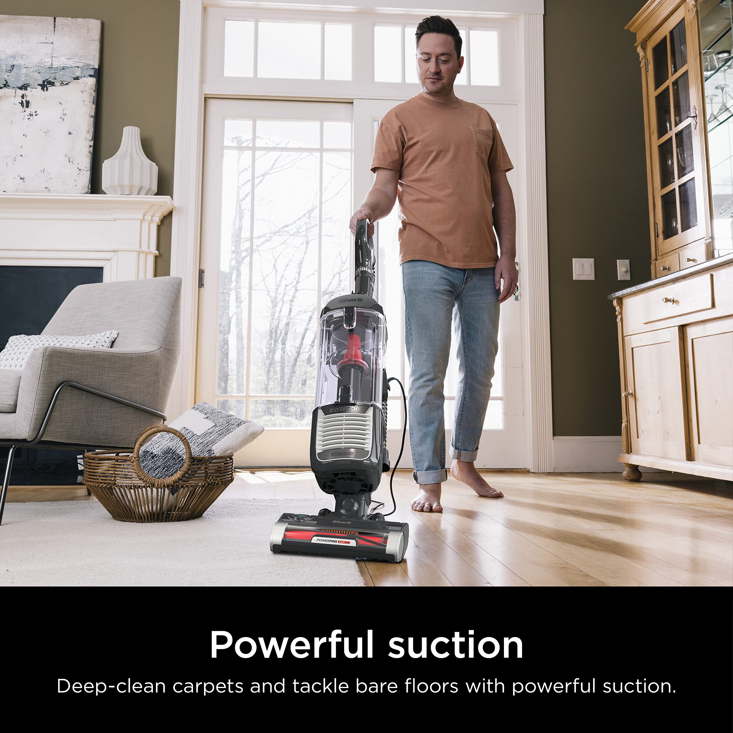 Shark ZU102 self-cleaning brushroll reduces hair wrap during cleaning.