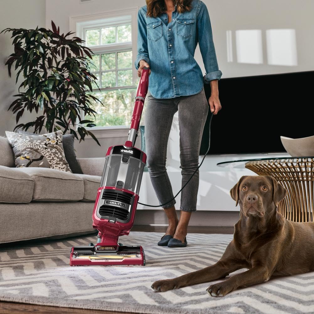 Shark ZU561 suction control adjusts power for hard floors and carpets.