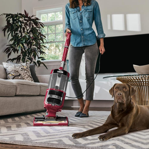 Shark ZU561 suction control adjusts power for hard floors and carpets.