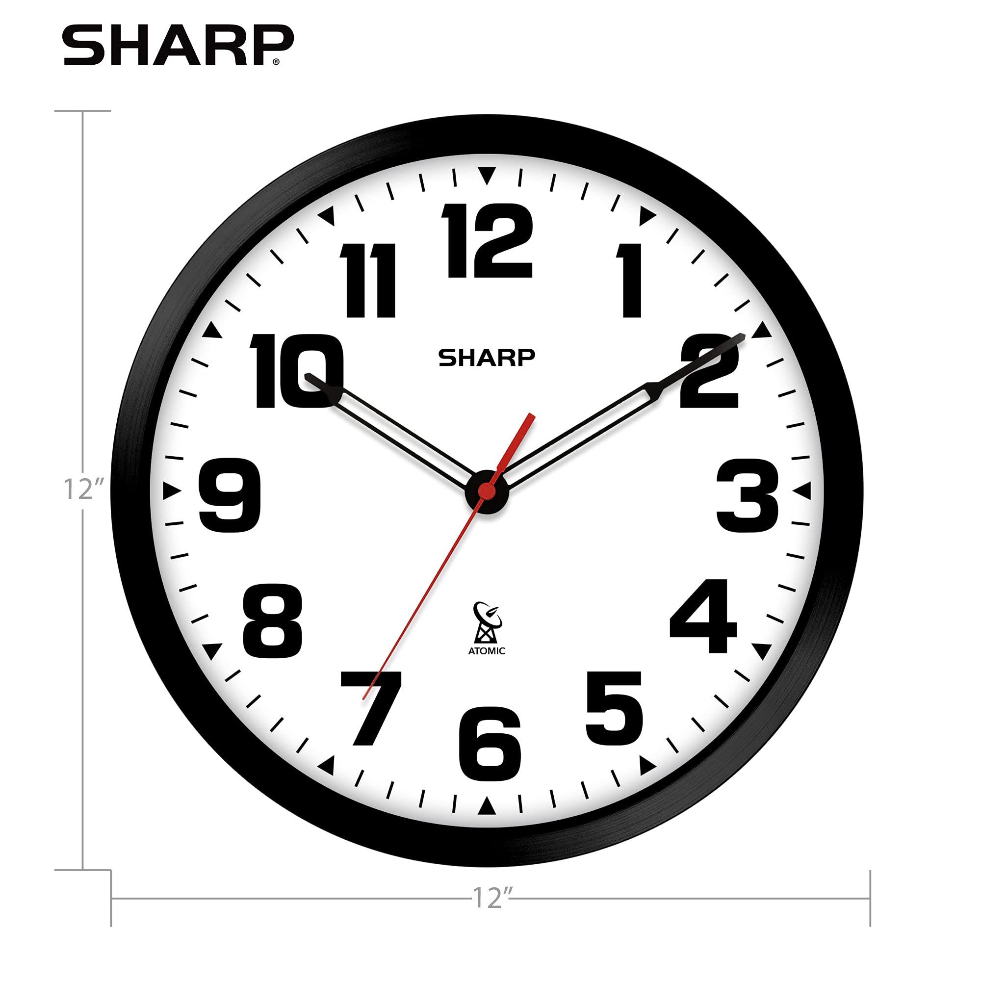 Sharp Atomic clock battery compartment illustrating simple, reliable power.