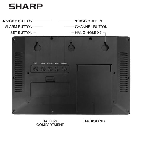 Battery-powered main unit uses AA batteries for flexible placement.