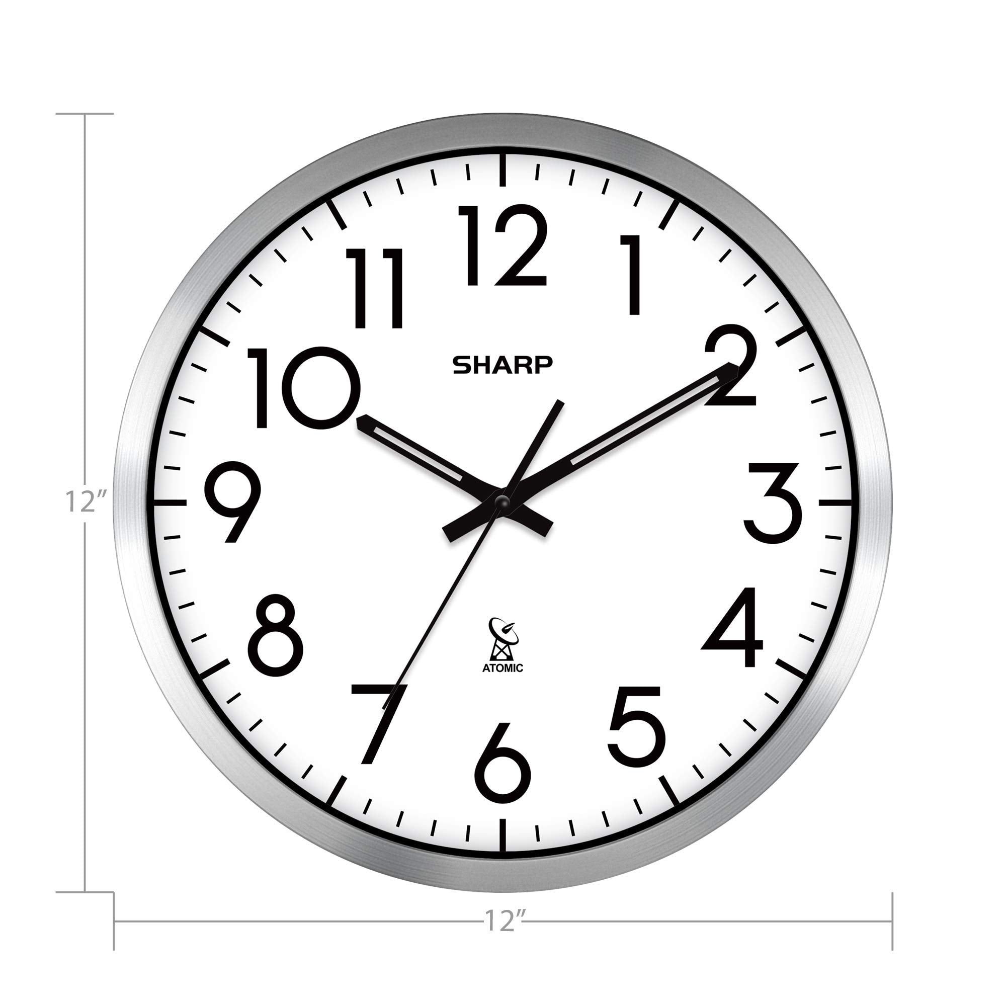 Sharp Atomic clock easy-to-read face seen from across the room