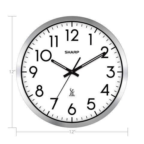 Sharp Atomic clock easy-to-read face seen from across the room