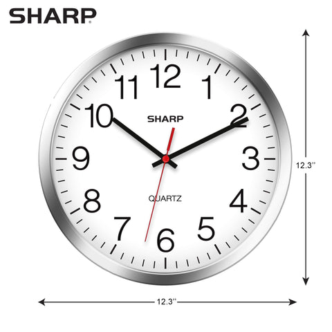 Sharp wall clock sweep movement demonstrates silent operation