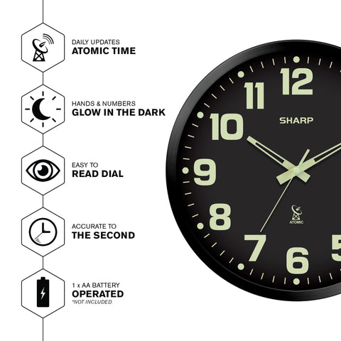 Sharp clock with WWVB sync keeps accurate time via radio updates