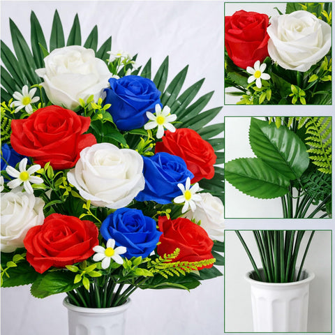 SharpRealm grave-site floral tribute includes a sturdy base for easy placement.