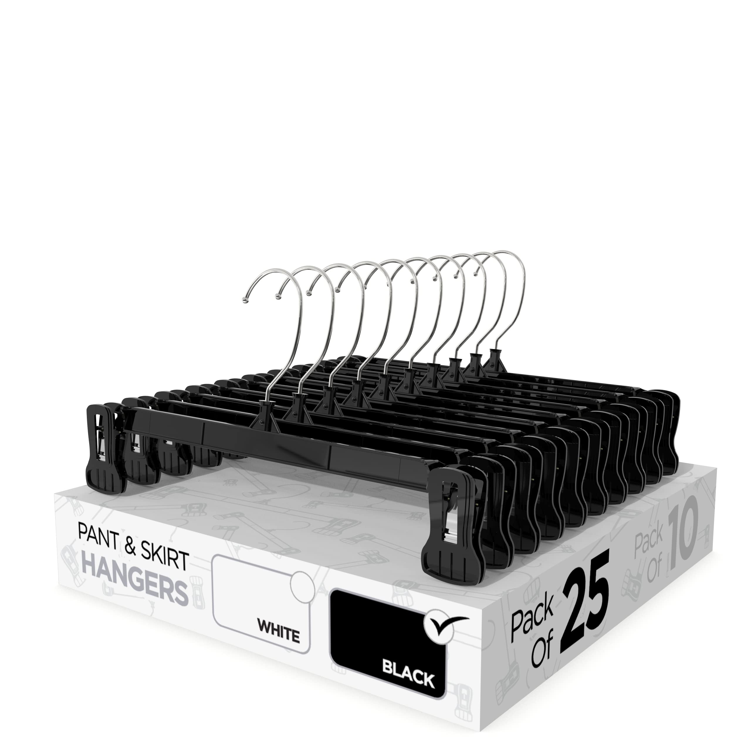 Sharpty pant and skirt hangers compact pack 25 keep wardrobes neat and space-efficient.