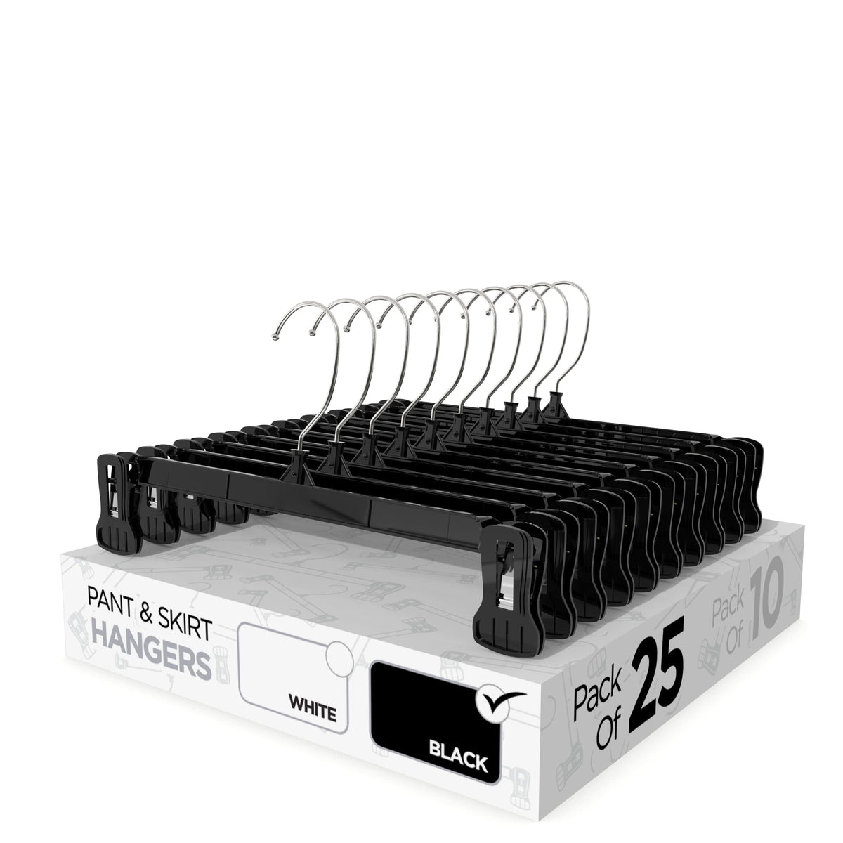 Sharpty pant and skirt hangers compact pack 25 keep wardrobes neat and space-efficient.