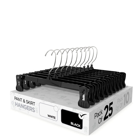 Sharpty pant and skirt hangers compact pack 25 keep wardrobes neat and space-efficient.