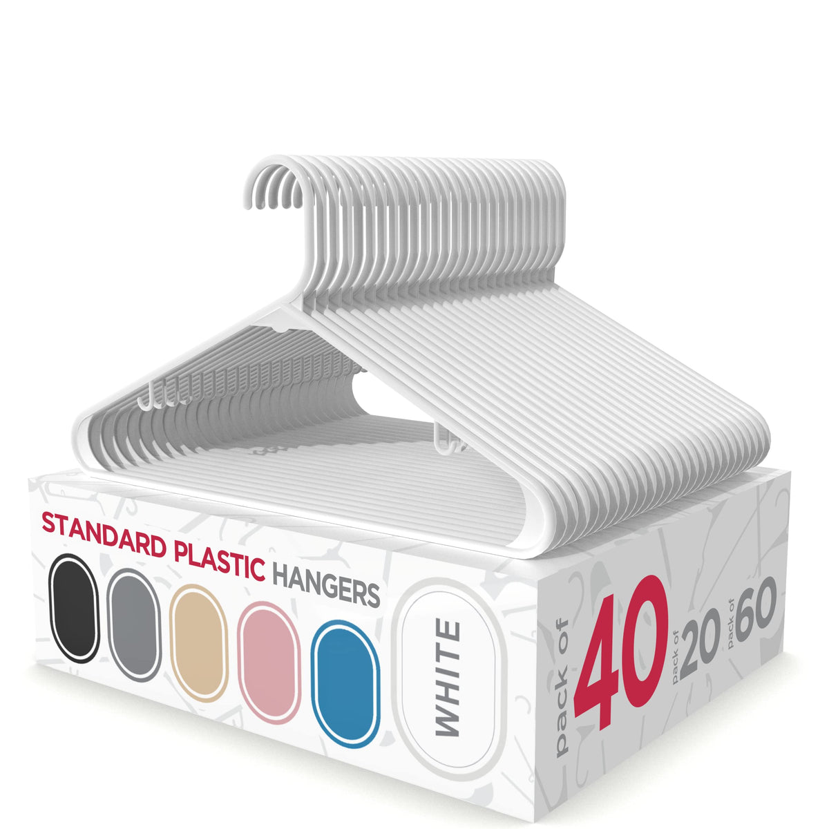 Sharpty plastic hanger with durable edges supports snag-free shirts.