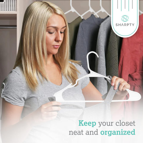 Sharpty durable material supports coats and jackets while protecting fabric.