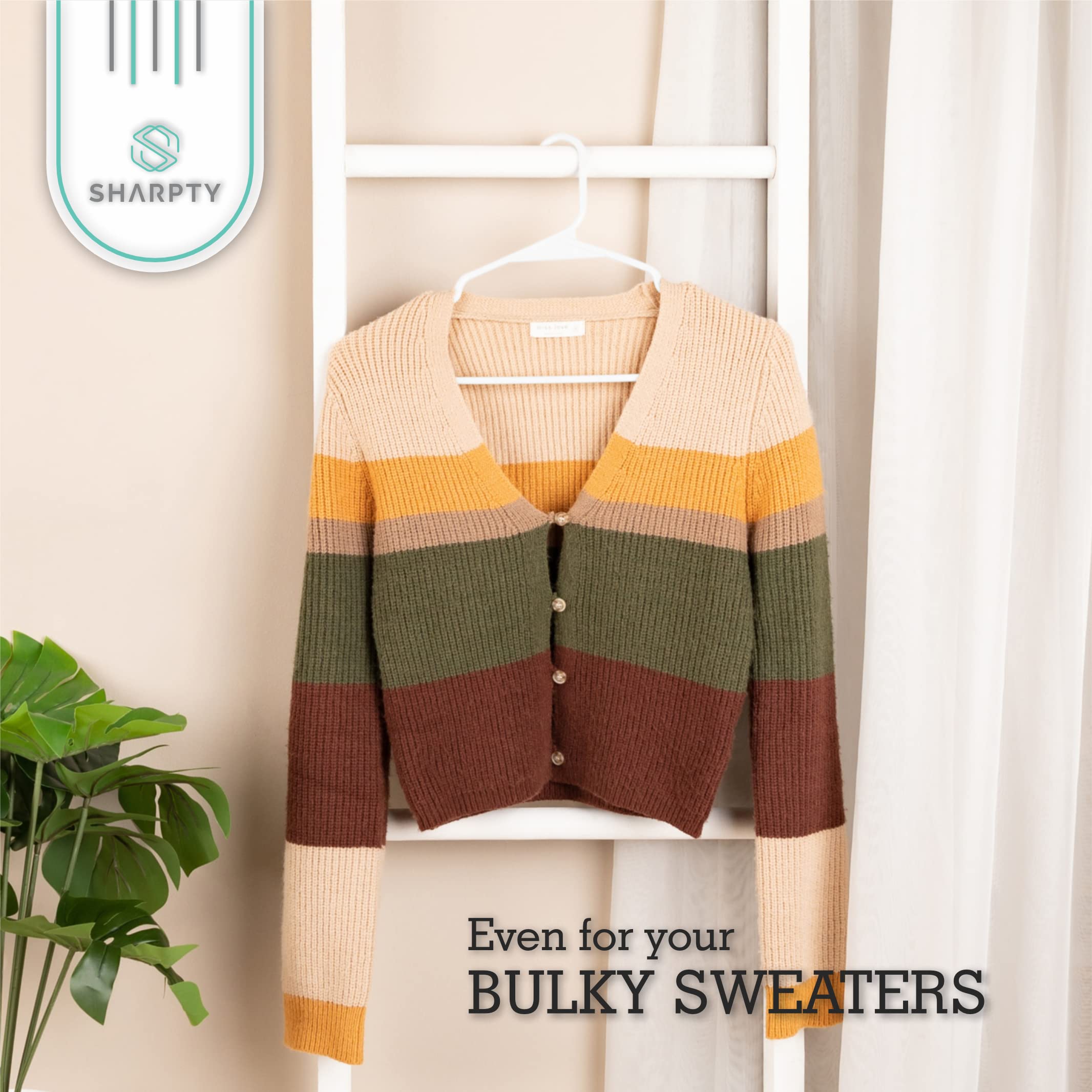 Sharpty fabric-friendly design is gentle on fabrics and reduces wear.
