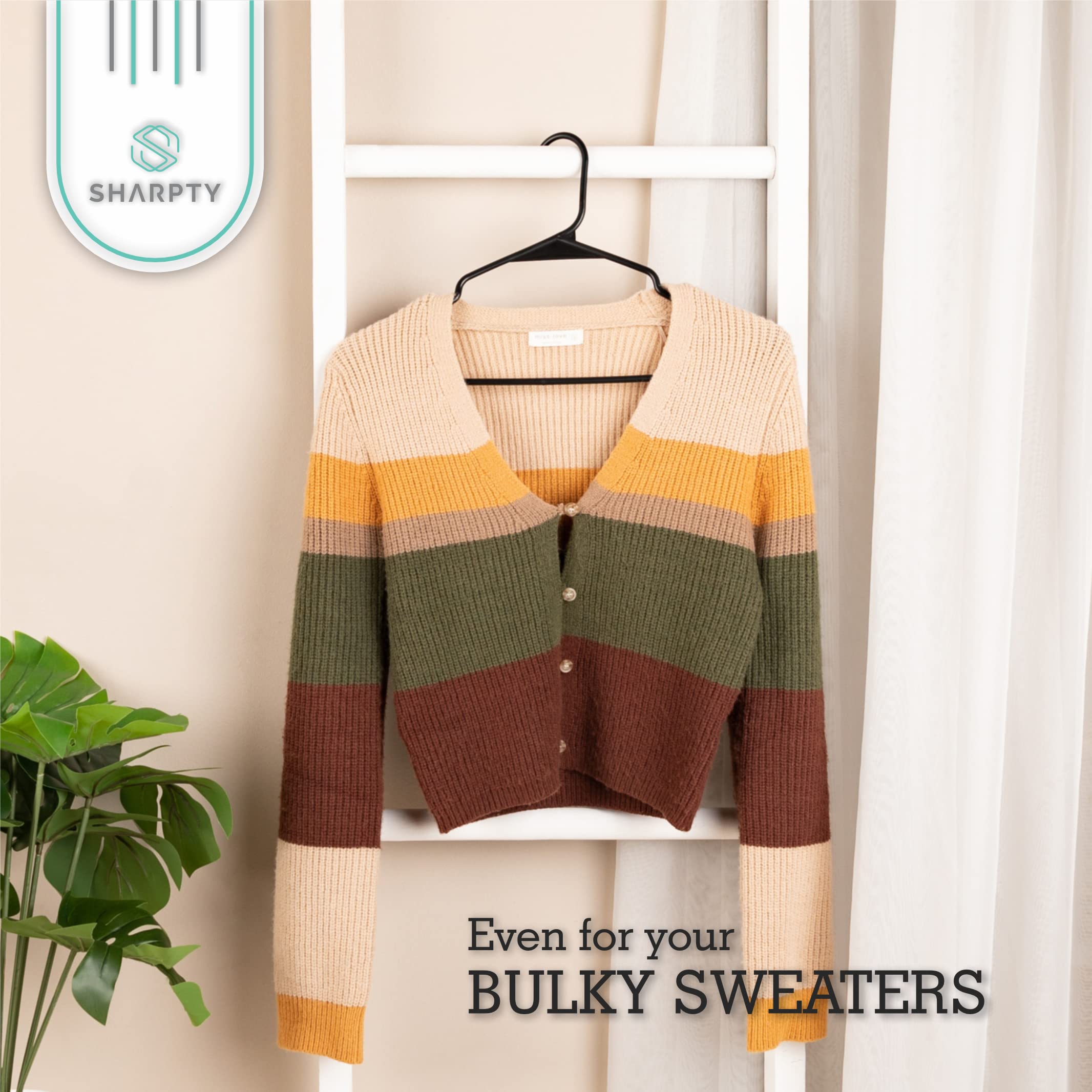 Sharpty notched shoulders secure thin-strap tops and bras.
