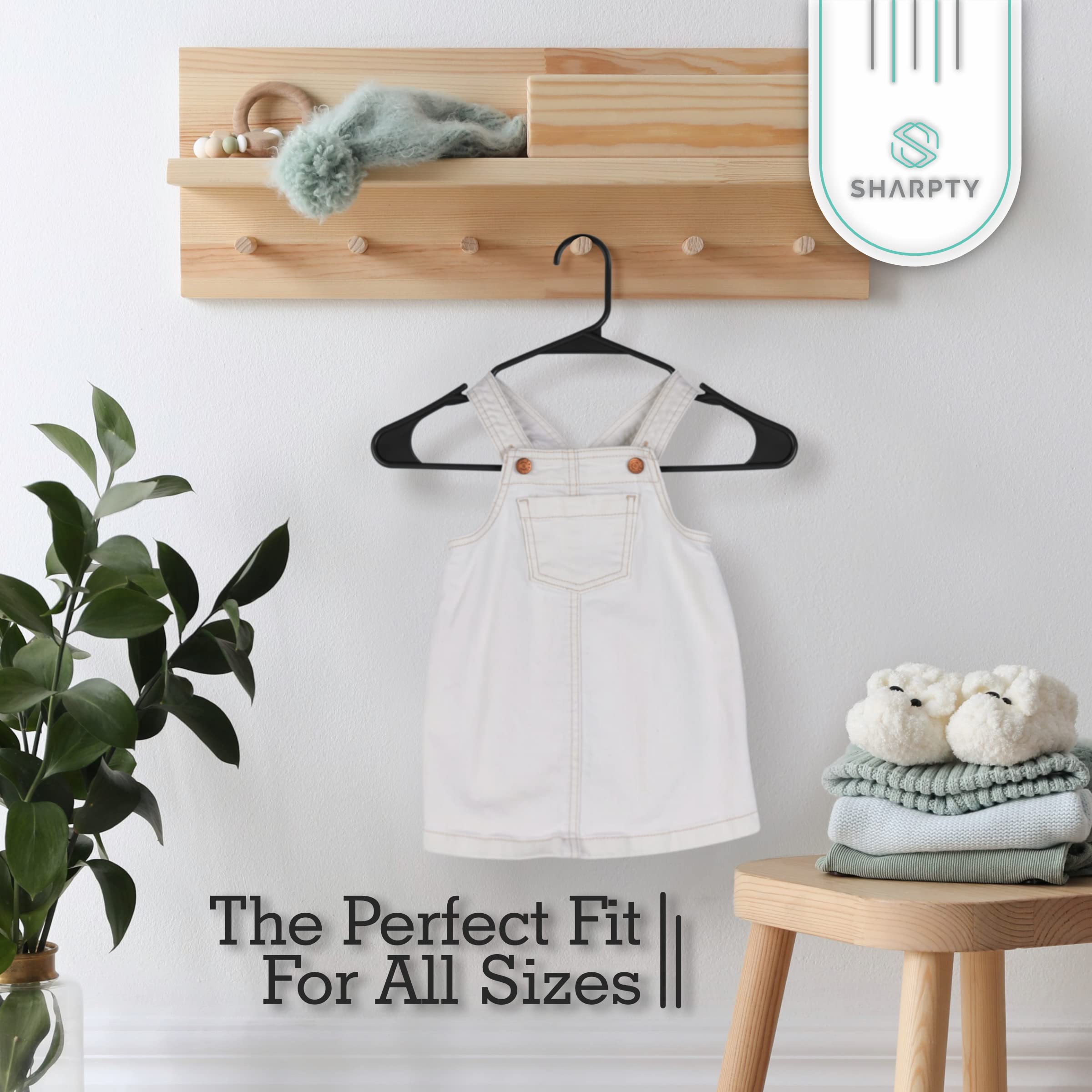 Sharpty slim profile helps maximize closet space.