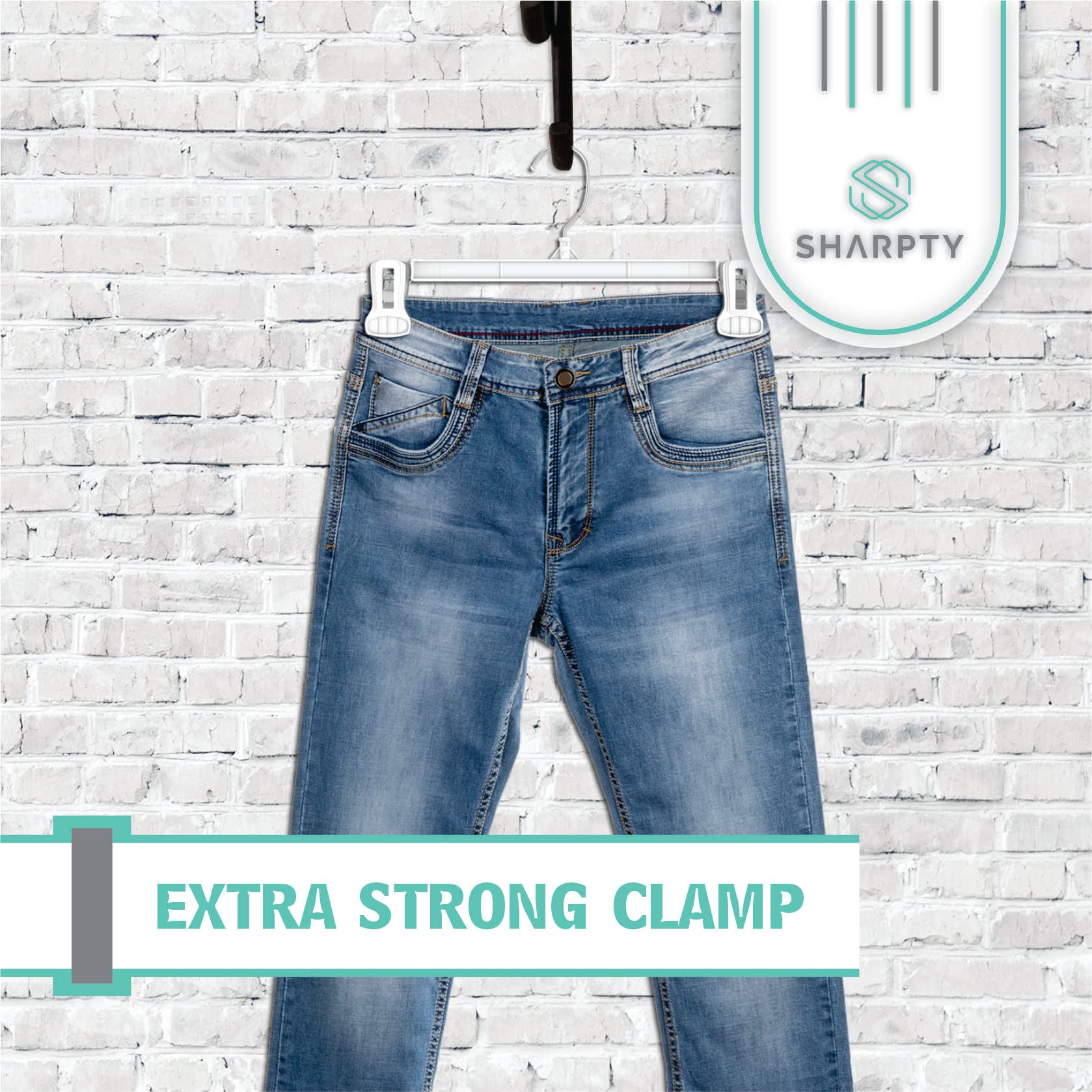 Sharpty 360-degree swivel hook enabling flexible hanging options