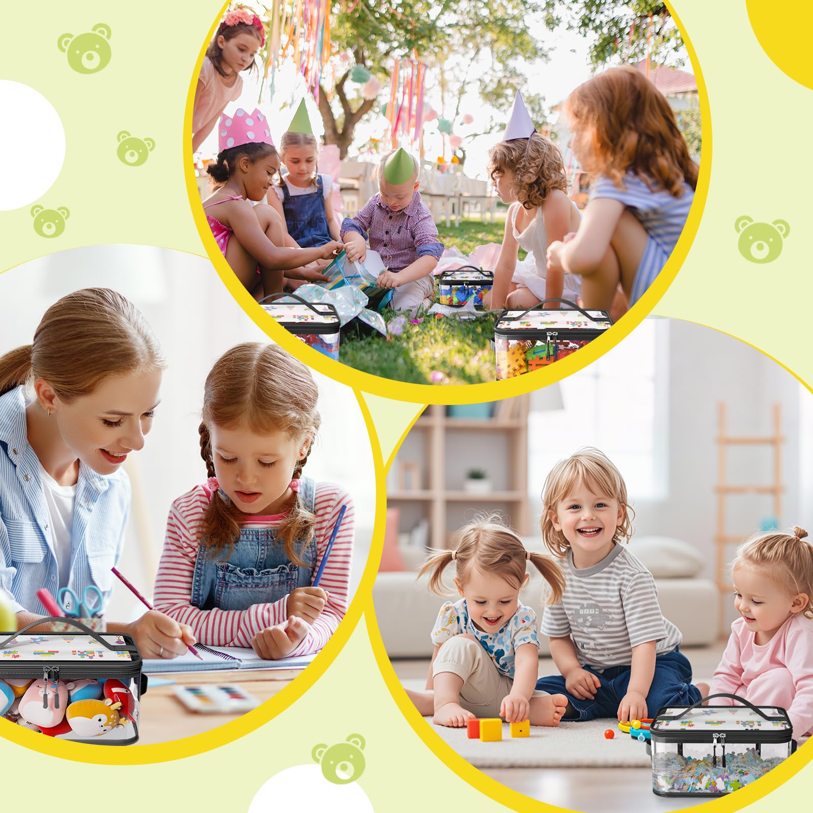 Shcsdr gift-ready storage bags ideal for children and family organization.