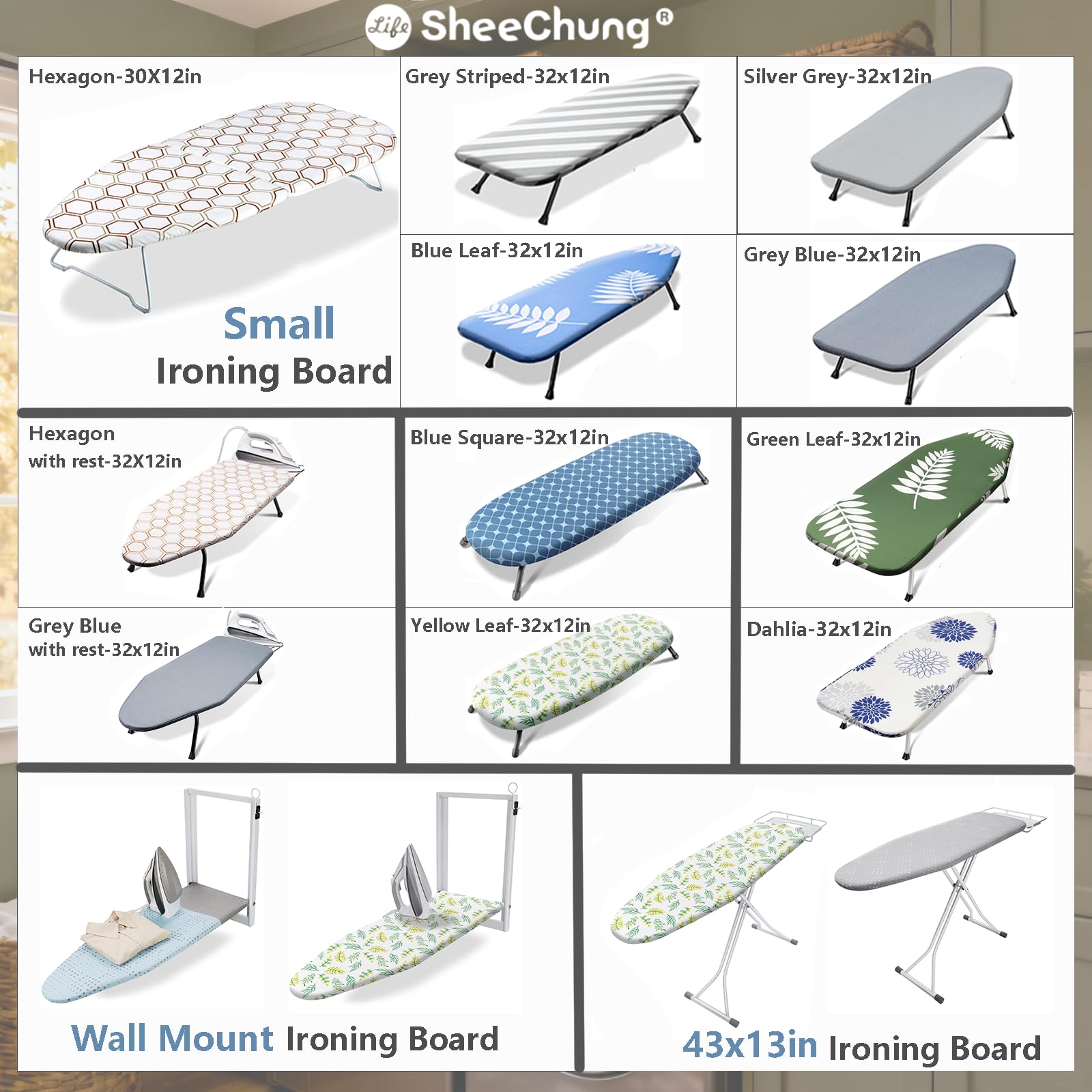 Compact tabletop use of SheeChung board ideal for dorms and travel.