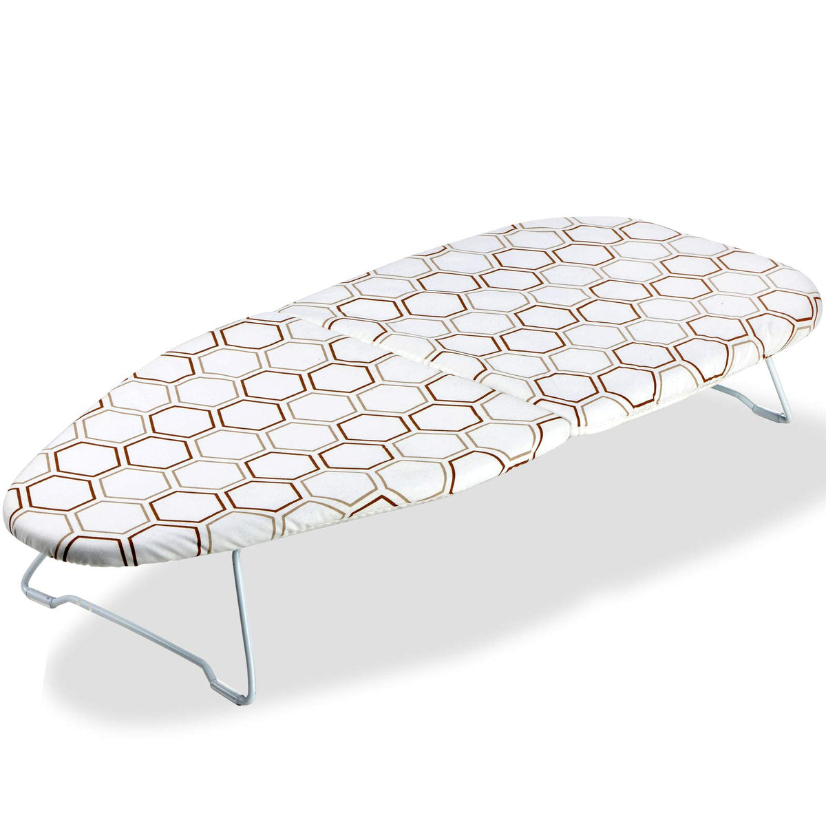SheeChung small tabletop ironing board 30x12 unfolded surface ideal for compact spaces and quick pressing.