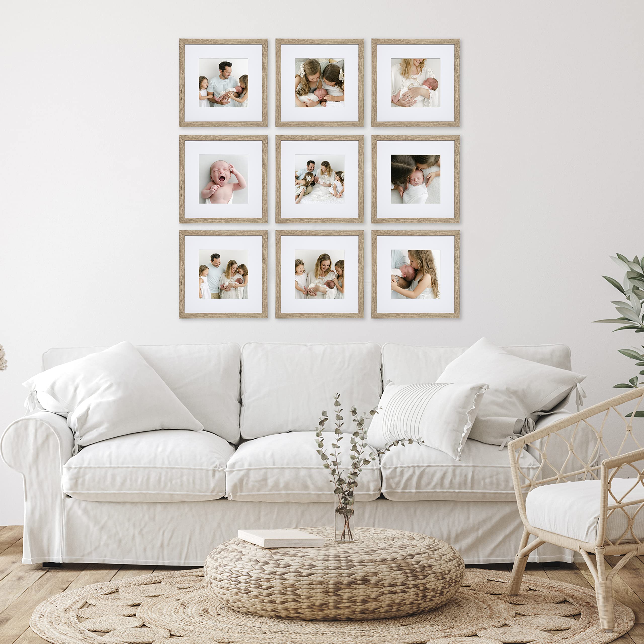 Sheffield Home 12x12 matted and 8x8 ready frames ideal for compact photo showcases