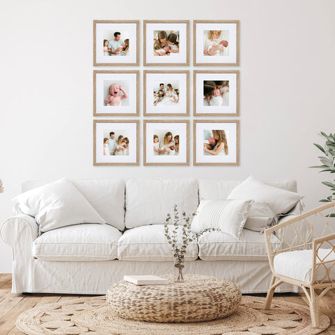 Sheffield Home 12x12 matted and 8x8 ready frames ideal for compact photo showcases