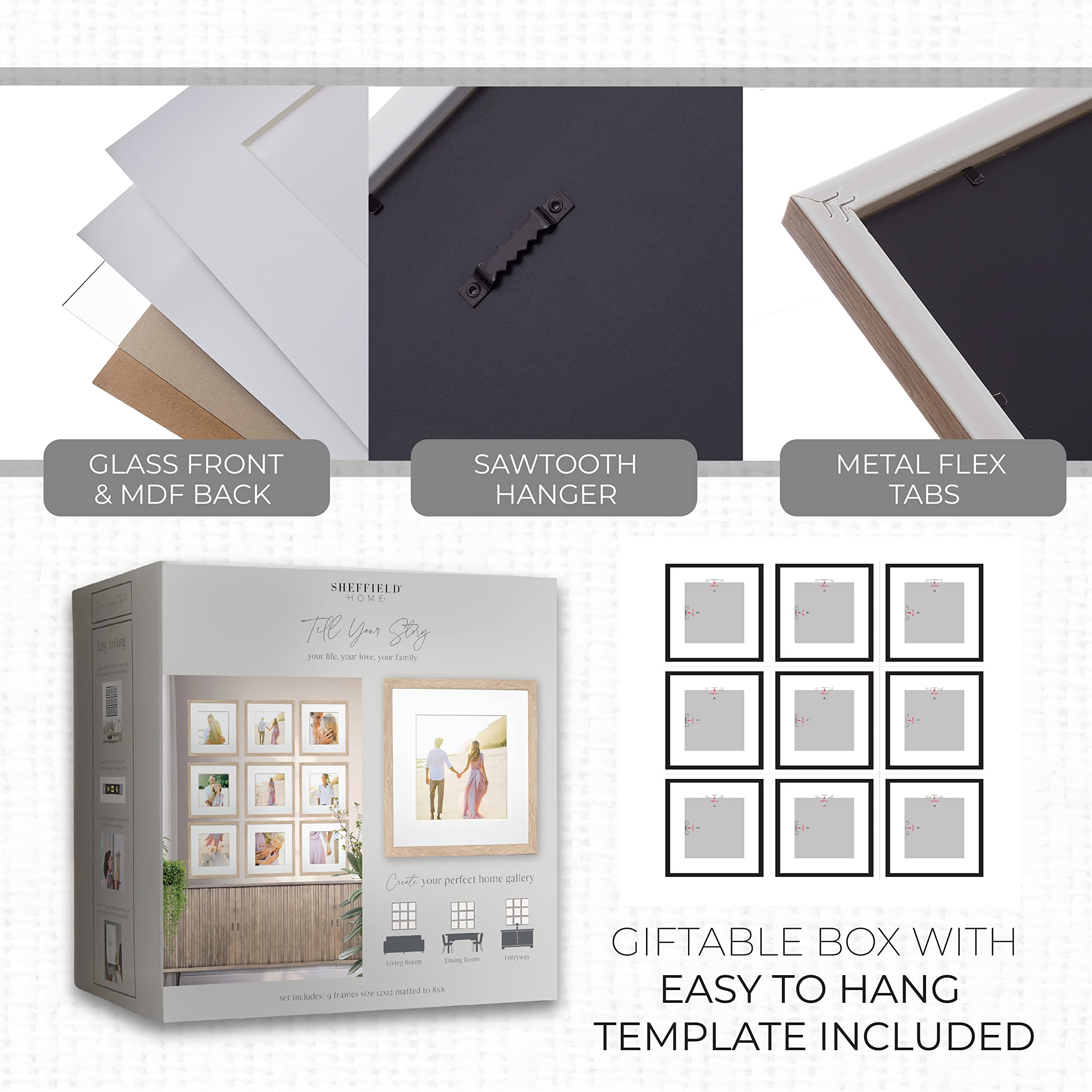 Sheffield Home durable polystyrene frames resist wear while preserving image quality