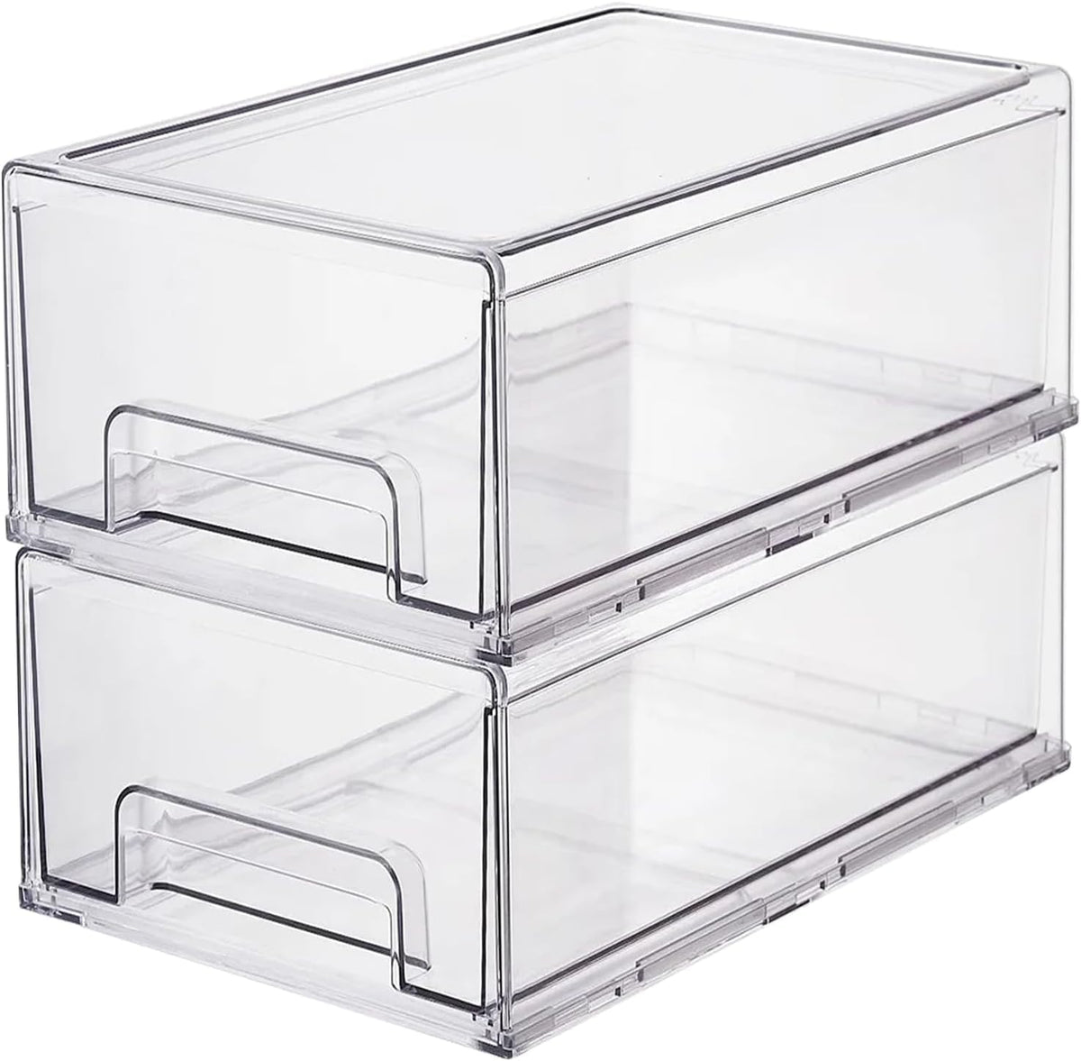 ShelfShaper clear drawer bin for kitchen organization keeps items visible and accessible