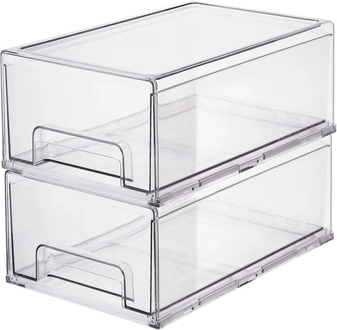 ShelfShaper clear drawer bin for kitchen organization keeps items visible and accessible