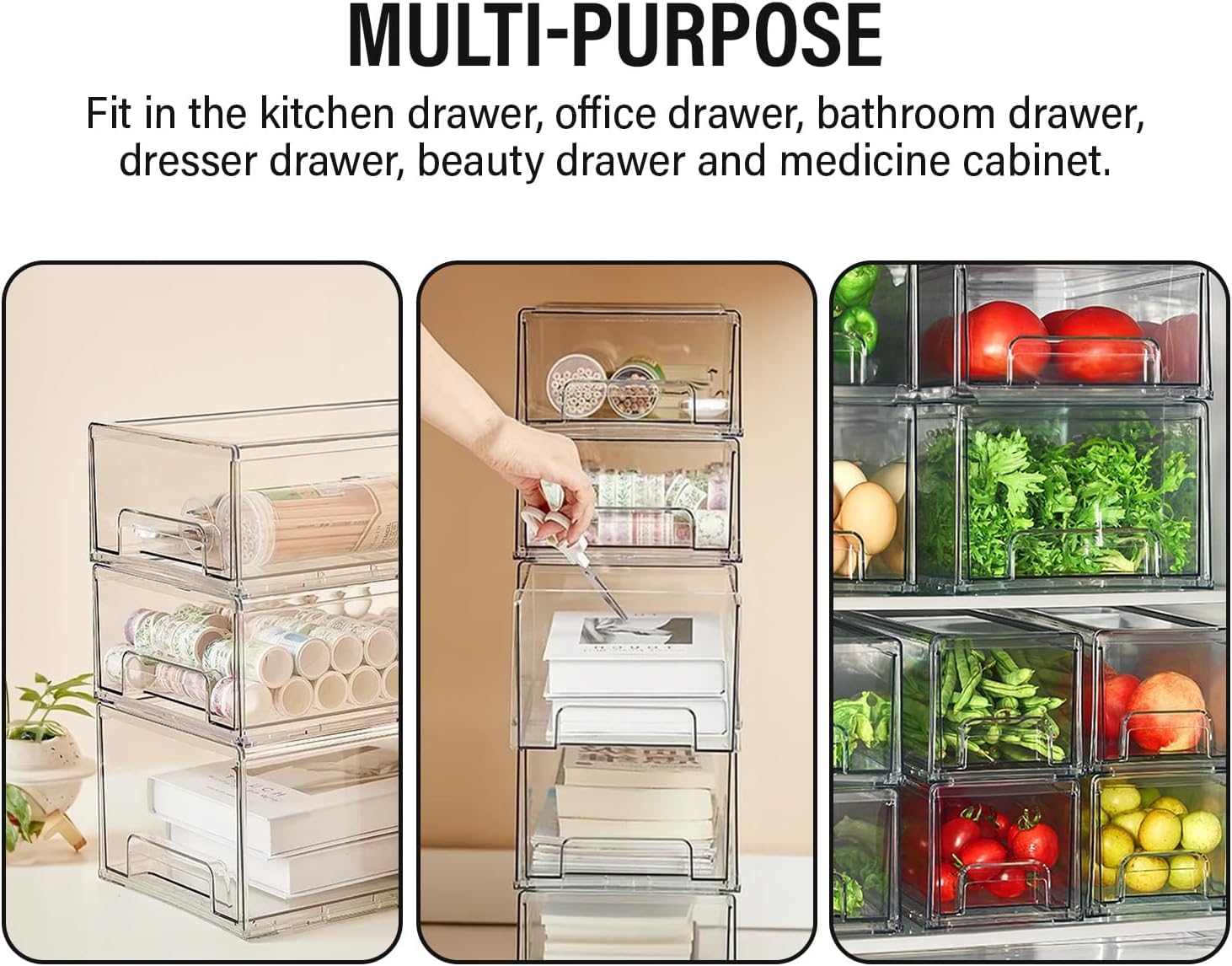 ShelfShaper clear drawer bin office organization keeps supplies visible and accessible