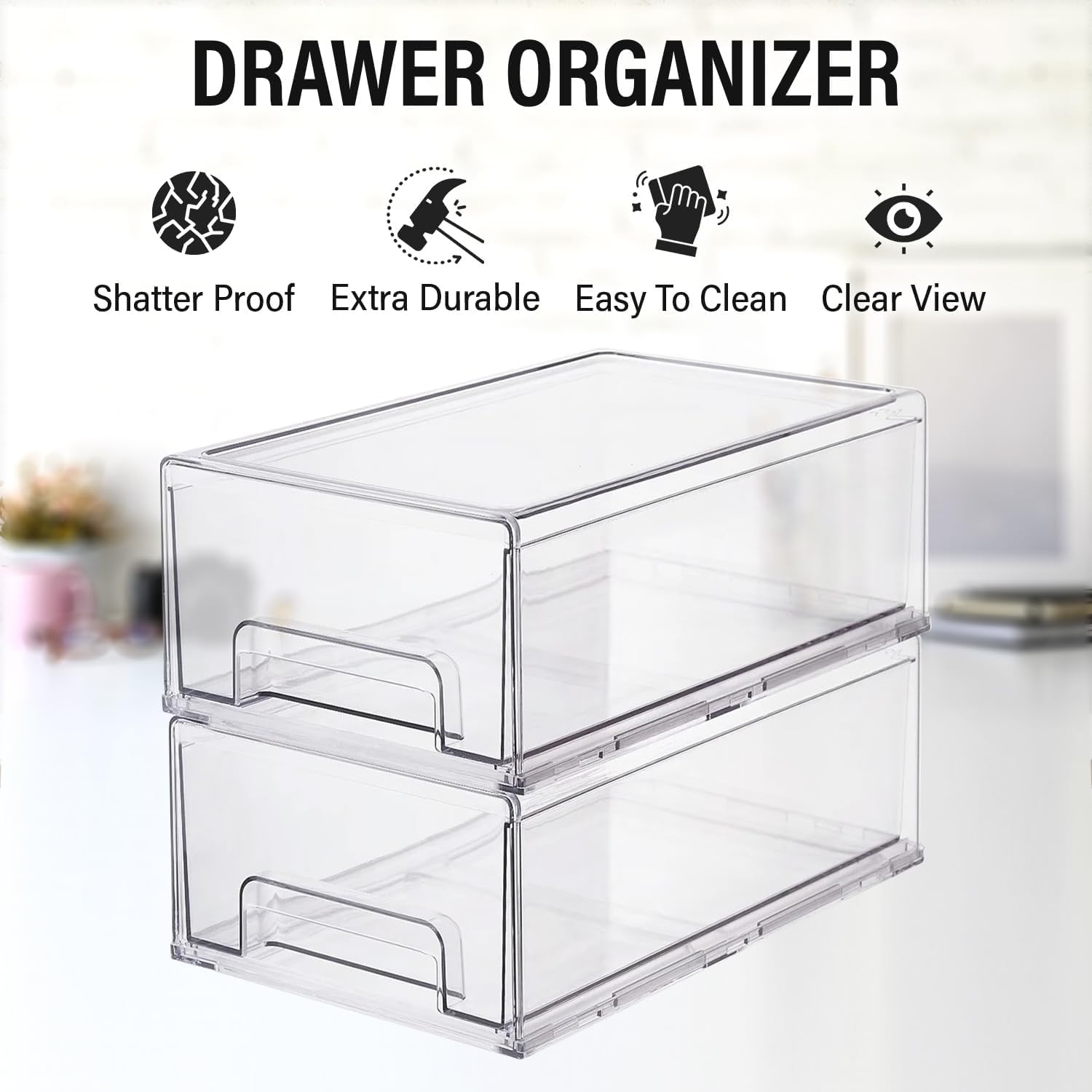 ShelfShaper clear drawer bin pantry storage makes canned goods easy to find