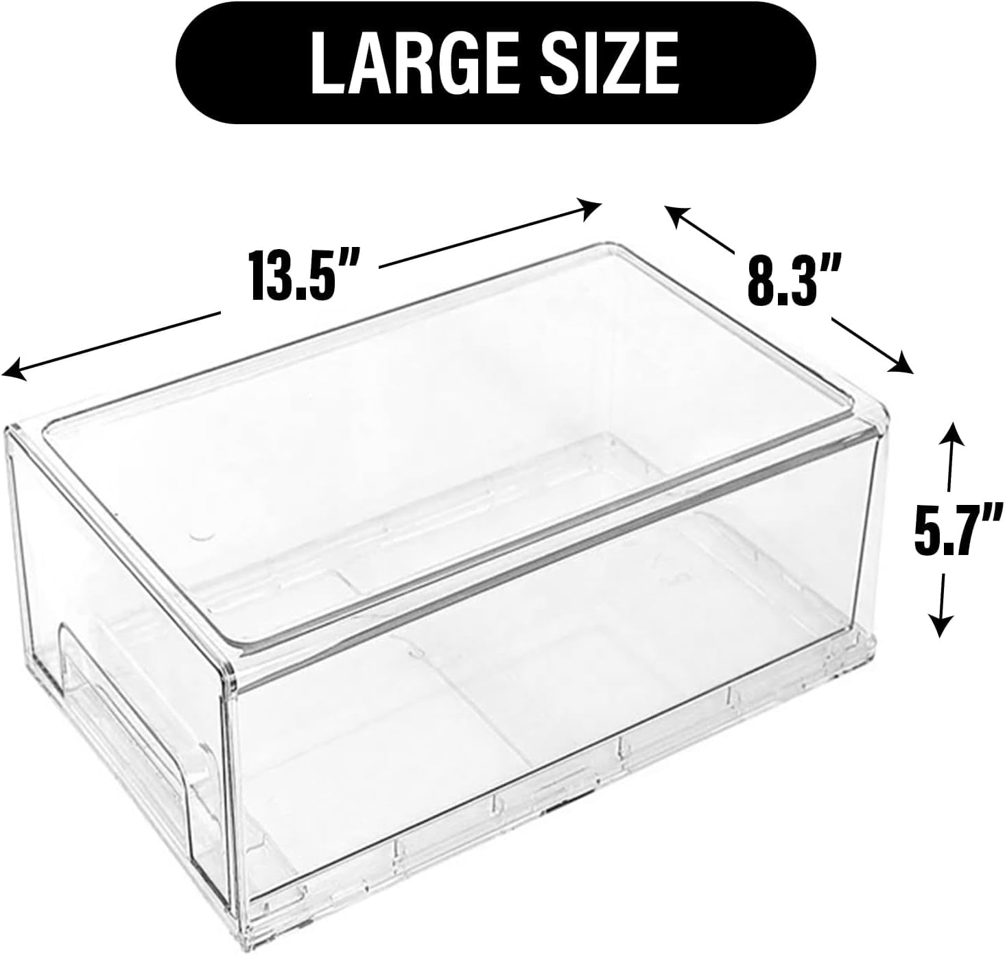 ShelfShaper clear drawer bin under sink organizer keeps supplies neatly separated