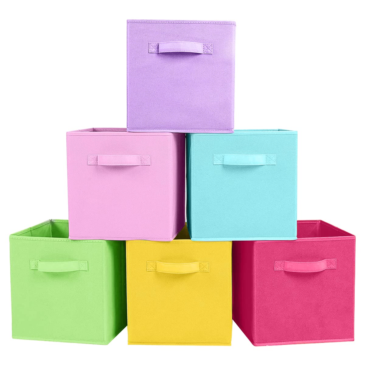 ShellKingdom foldable storage cube ideal for toy organization on a shelf.