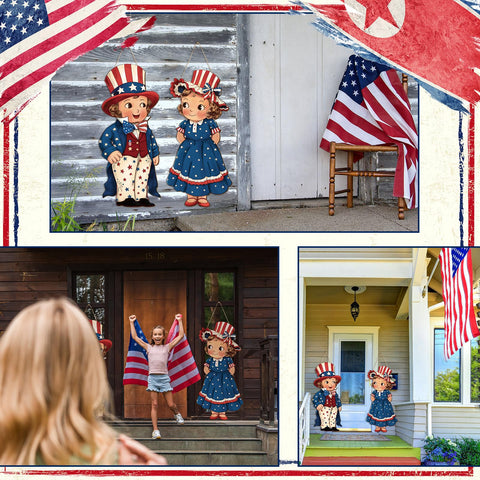 Shellwei Independence Day patio wall decor suitable for doors and windows